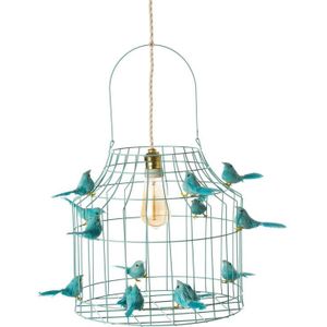 Dutch Dilight Hanglamp vogeltjes turquoise