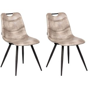 MX Sofa Stoel Barossa kleur lichtgrijs (set van 2 stoelen)