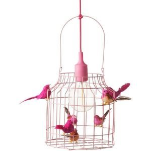 Dutch Dilight hanglamp vogels roze