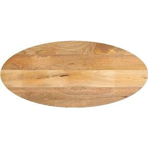 vidaXL - Tafelblad - ovaal - 80x40x2,5 - cm - massief - mangohout