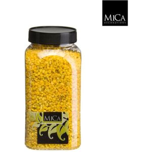 3 stuks - Mica Decorations - Gravel geel fles 1 kilogram