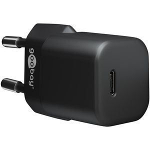 Goobay USB-C™ PD (Power Delivery) snellader nano (30 W) zwart - geschikt voor apparaten met USB-C™ (