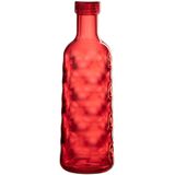 J-Line fles Gehamerd In Giftbox - kunststof - rood