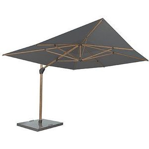 4 Seasons Outdoor Hacienda Zweefparasol 300x400 - Antraciet/Houtlook Frame