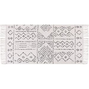 Beliani ALKENT - Shaggy tapijt - Wit - 80 x 150 cm - Wol