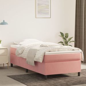 VidaXL Boxspringframe Fluweel Roze 100x200 cm - Luxe en Comfort