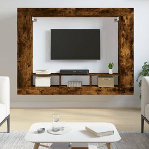 VidaXL-Tv-meubel-152x22x113-cm-bewerkt-hout-gerookt-eikenkleurig