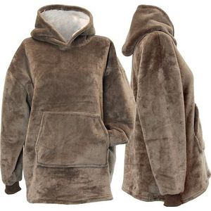 Unique Living - Oversized kids hoodie taupe 75x63 cm