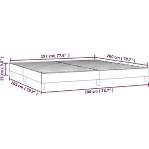 VidaXL Boxspringframe Stof Taupe 200x200 cm