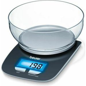 Beurer KS 25 Digitale keukenweegschaal - 1.2 liter kom - 3 kg - Tarra functie - Op 1 gram nauwkeurig - Incl. batterijen - Zwart