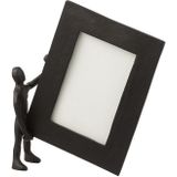 J-Line fotolijst - fotokader met figuur - aluminium - zwart/wit - small