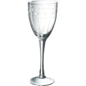 J-Line wijnglas Bolpatroon - glas - small - 4 stuks