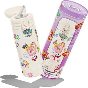 IZY Drinkfles - Kinderbeker - Paw Patrol - Waterfles met Rietje - Thermosbeker - RVS - 350ml - Geel