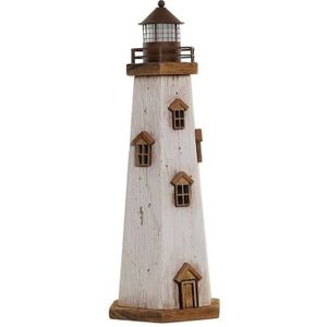 Decoratieve figuren DKD Home Decor Natuurlijk Wit Zeeman Koplamp (16 x 14 x 41 cm)