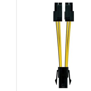 Voedingskabel NANOCABLE CABLE ALIM. 4PIN/H-4+4PIN/M 15CM Straight