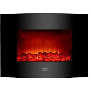 Decoratieve elektrische wandhaard Cecotec Warm 2200 Curved Flames 2000W Zwart