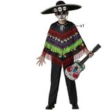 Kostuums voor Kinderen Skelet Poncho Zwart Maat 5-6 Jaar