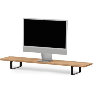 Dual Desk Shelf - Monitor Stand - Oak
