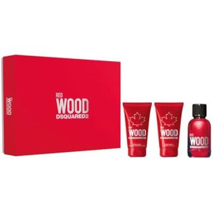 Parfumset voor Dames Dsquared2 Red Wood 3 Onderdelen