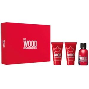 Parfumset voor Dames Dsquared2 Red Wood (3 pcs)