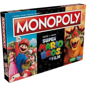 Monopoly Super Mario Bros. Film Edition, bordspel voor kinderen, inclusief Bowser speelfiguur (Frans)