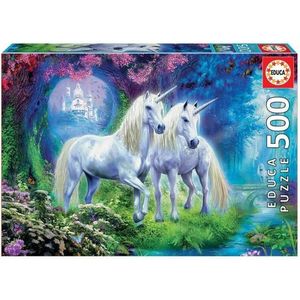 Puzzel Educa Unicorns In The Forest 500 Onderdelen 34 x 48 cm