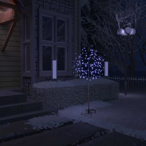 Kerstboom 120 LED&#39;s blauw licht kersenbloesem 150 cm