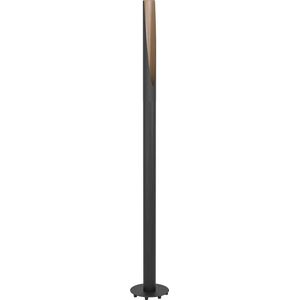 EGLO Barbotto Vloerlamp - GU10 - 136,5 cm - Zwart/Bruin - Staal/Hout - FSC Hout