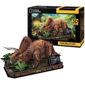 National Geographic Houten 3D Puzzel Triceratops (44 Stukjes)