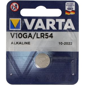 Varta Knoopcel Batterij - Lr54 - V10GA - High Energy Alkaline - 1,5 Volt