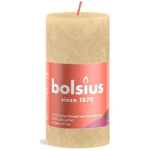 Bolsius - Rustiek stompkaars shine 100 x 50 mm Oat beige kaars