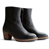 Travelin Bordeaux - Dames enkellaars - Leer - Zwart - Maat 39