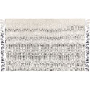 OMERLI - Shaggy tapijt - Wit - 140 x 200 cm - Wol