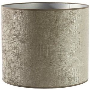 Light & Living Cilinder Lampenkap Chelsea - Zilver - 40x35cm - Voor Tafellampe - Staande Lam