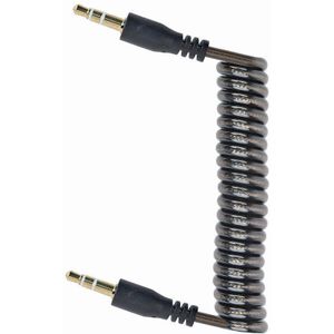 3.5 mm stereo audio-spiraalkabel, 1.8 meter