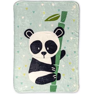 Happy Friday Blanket Panda garden blue 110x140 cm Multicolor
