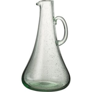 J-Line karaf - glas - transparant & groen - woonaccessoires