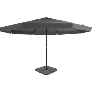 VidaXL Parasol Met Draagbare Voet Antraciet 