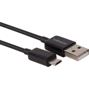 Micro-USB naar USB A 2.0 kabel 2m zwart Velleman