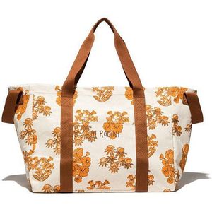 Mini Rodini - Weekendtas - Ivoorwit - Biologisch Katoen - Bloemenprint