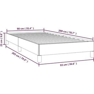 VidaXL Bedframe Stof Donkerbruin 90x200 cm