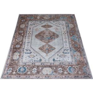 Veer Carpets Vloerkleed Karaca Blue/Brown 06 - 200 x 290 cm