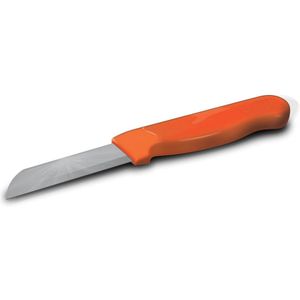 Solingen Schilmesje Robuust Handvat - RVS Glad - 16 cm met "Blade Cover" - Donker Oranje