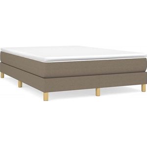 vidaXL - Bedframe - stof - taupe - 140x190 - cm