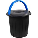 Prullenbak met Deksel voor Afvalscheiding 25L, Recycle Vuilnisbak, Afvalbak