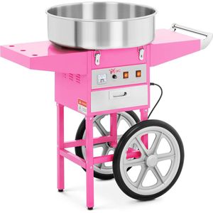 Royal Catering RCZC-1200-W Suikerspinmachine met Trolley - Leuke keuken - Roze