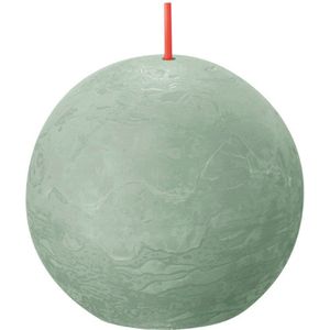 Bolsius - Rustieke kleine stompkaars 'Boule' (Ø7.6cm) - Jade Green
