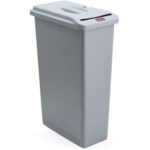 Rubbermaid - Afvalcontainer Slim Jim vertrouwelijk grijs 87liter