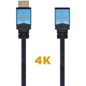 HDMI-Kabel Aisens A120-0453 Zwart Zwart/Blauw 2 m Verlengbare Kabel