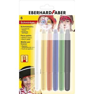 Eberhard Faber EF-579107 Schminkstiften Draaibaar Set 6 Kleuren Op Blisterkaart